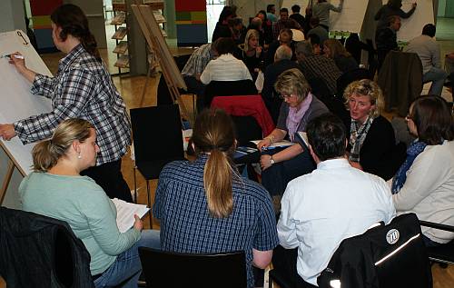 Kleingruppenarbeit beim Zukunftstag.